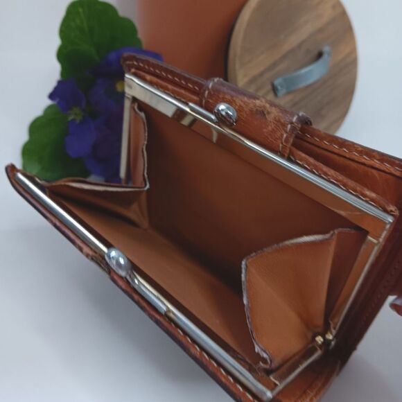 CELINE Dark Brown Macadam Bifold Frame Wallet dated 1996 - Picture 8 of 14